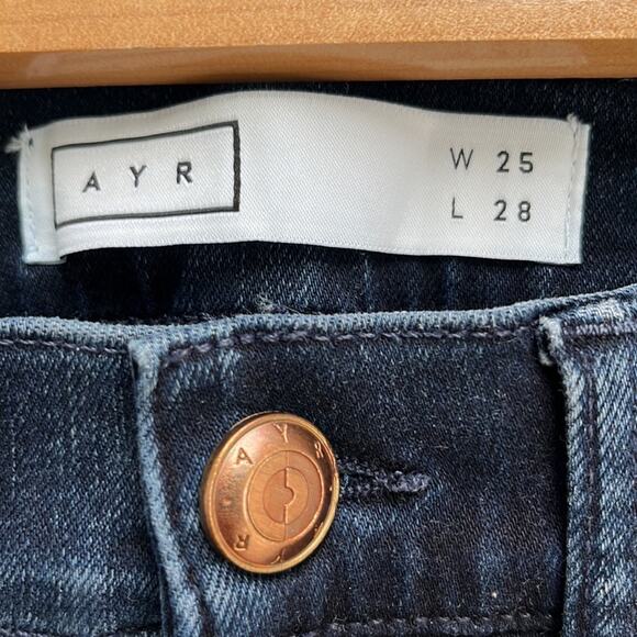 AYR Denim Jeans In Blues Size W 25 L 28 - Picture 2 of 8